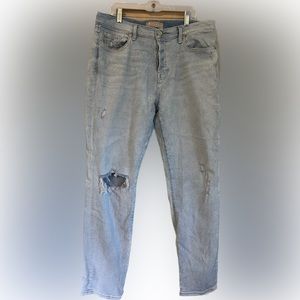 7 For All Mankind Womens Denim Light Wash High Rise Boyfriend Jeans Size 31